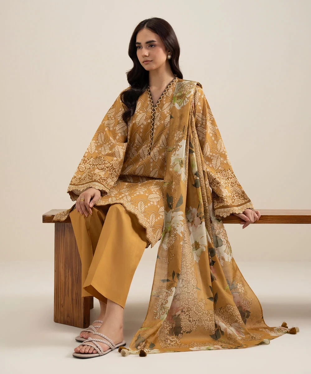3 Piece - Printed Lawn Suit - U3PDYS26V624