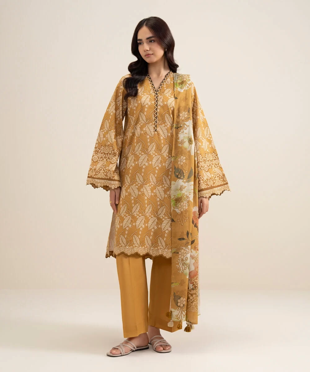 3 Piece - Printed Lawn Suit - U3PDYS26V624
