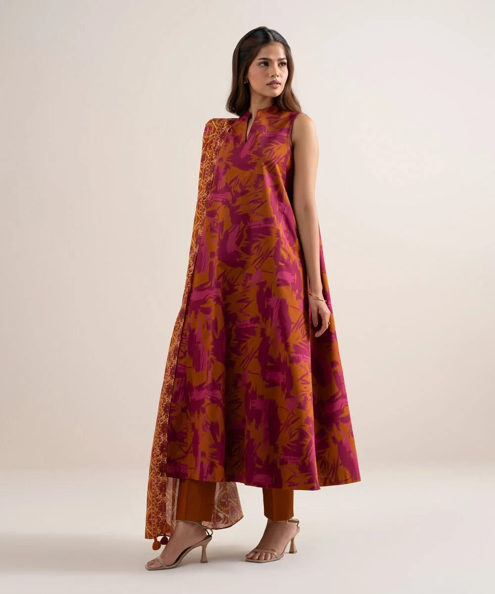 3 Piece - Printed Lawn Suit -  0U3PDYS26V69