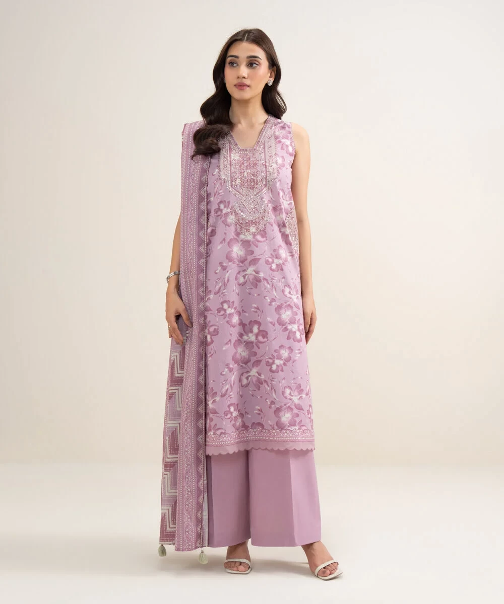 3 Piece - Embroidered Lawn Suit - 2DEDYS26V642