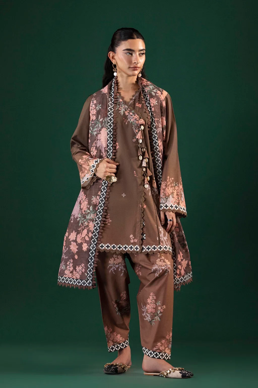 Printed 3 Piece Lawn Suit - H264-010B-3AG
