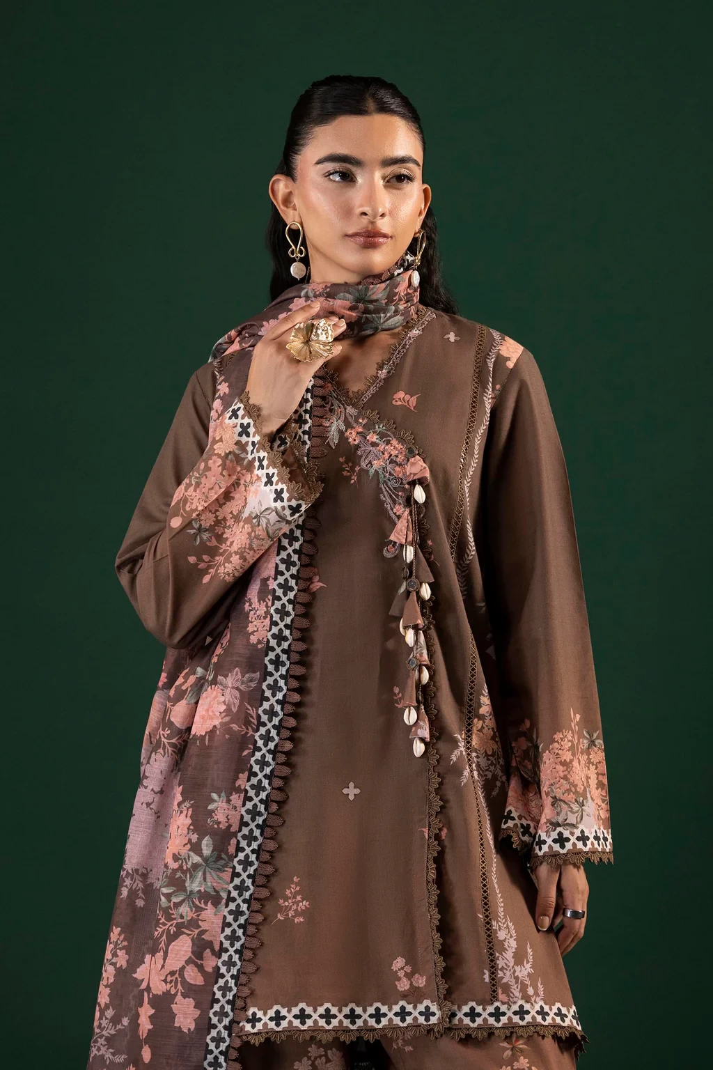 Printed 3 Piece Lawn Suit - H264-010B-3AG