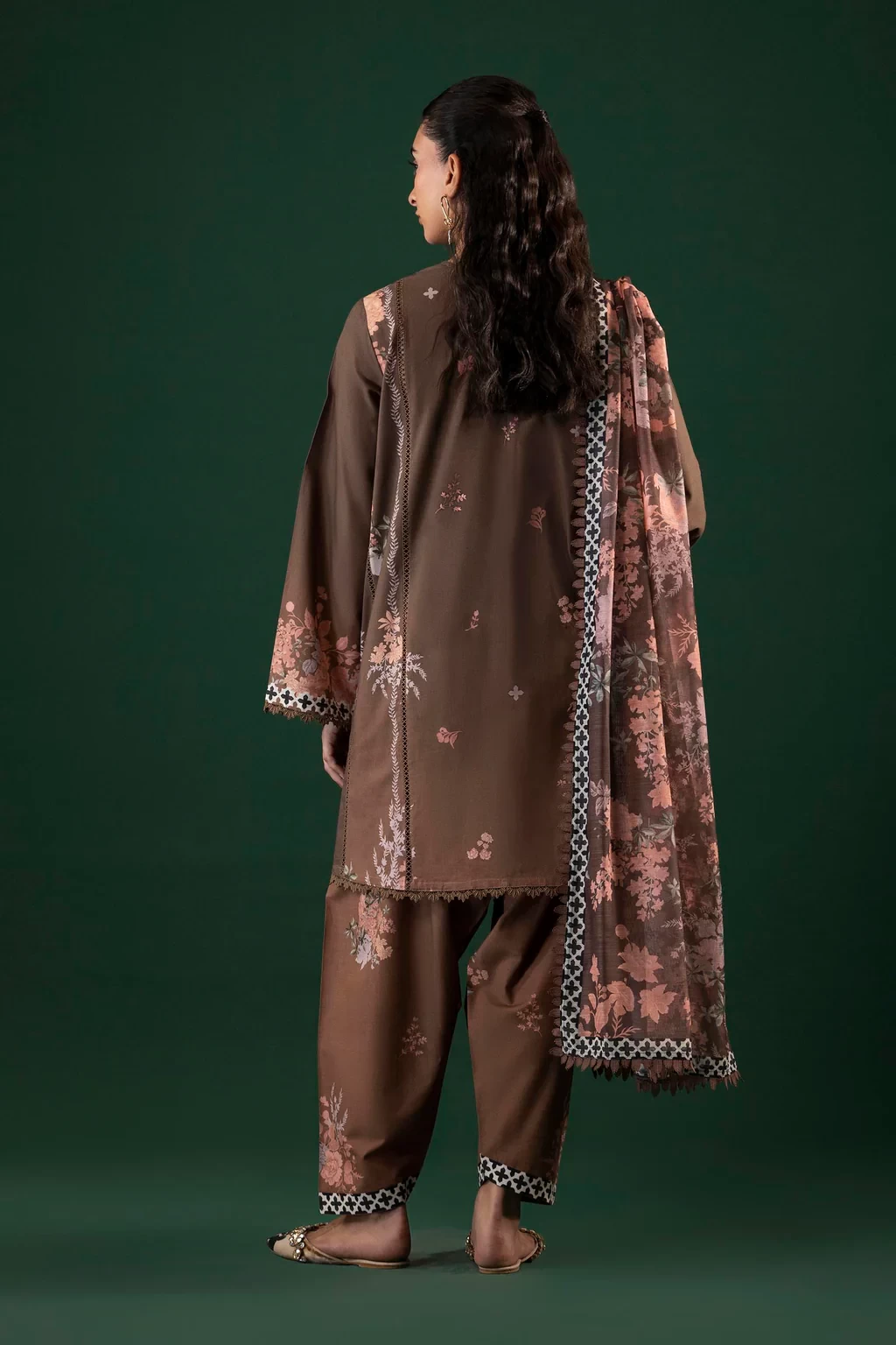 Printed 3 Piece Lawn Suit - H264-010B-3AG