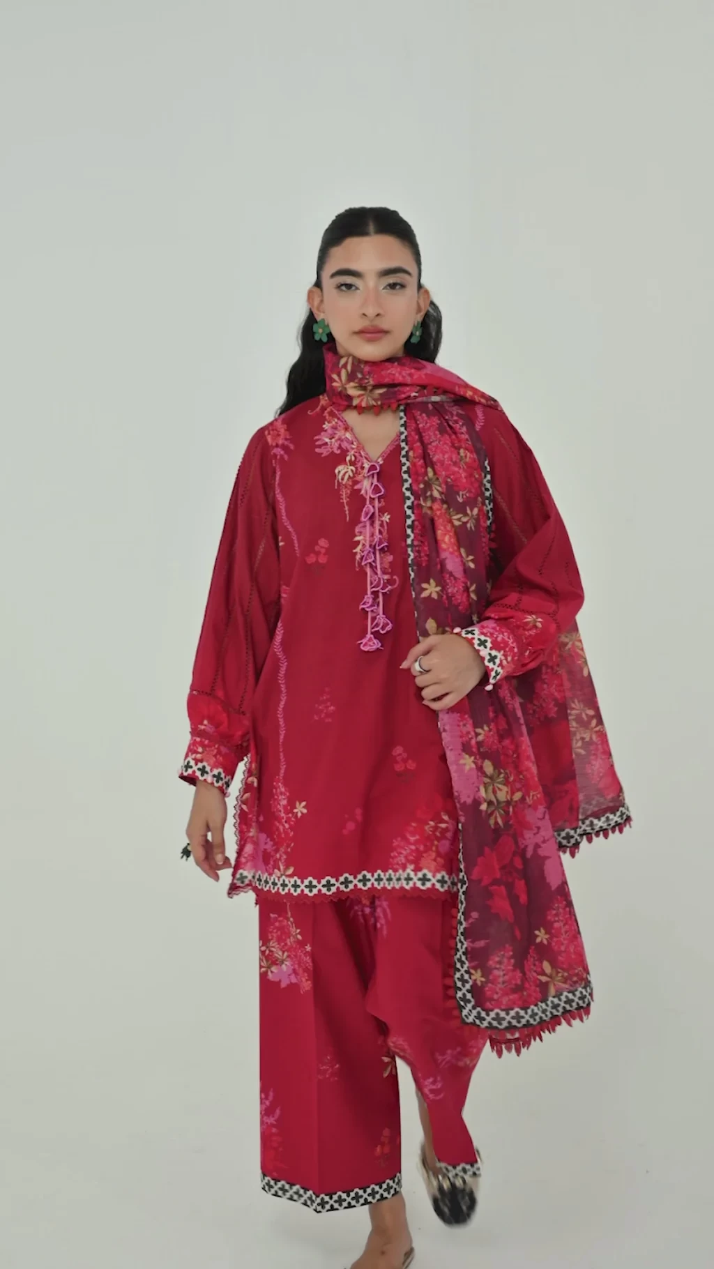 Printed 3 Piece Lawn Suit - H264-010A-3AG