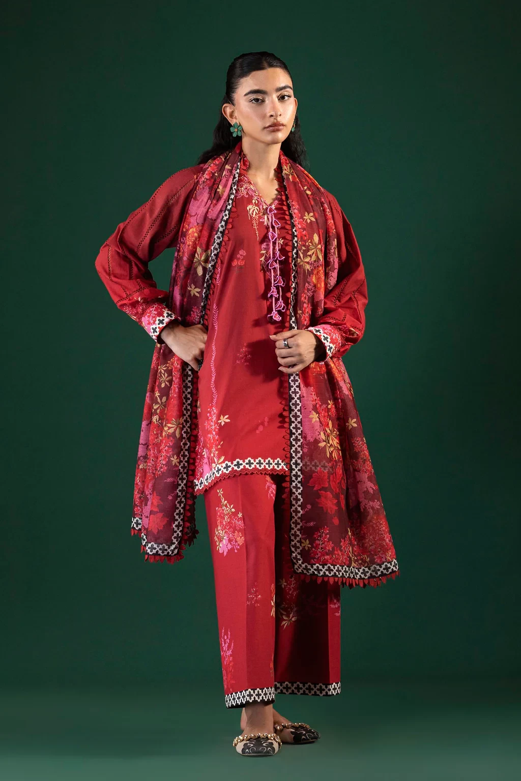 Printed 3 Piece Lawn Suit - H264-010A-3AG