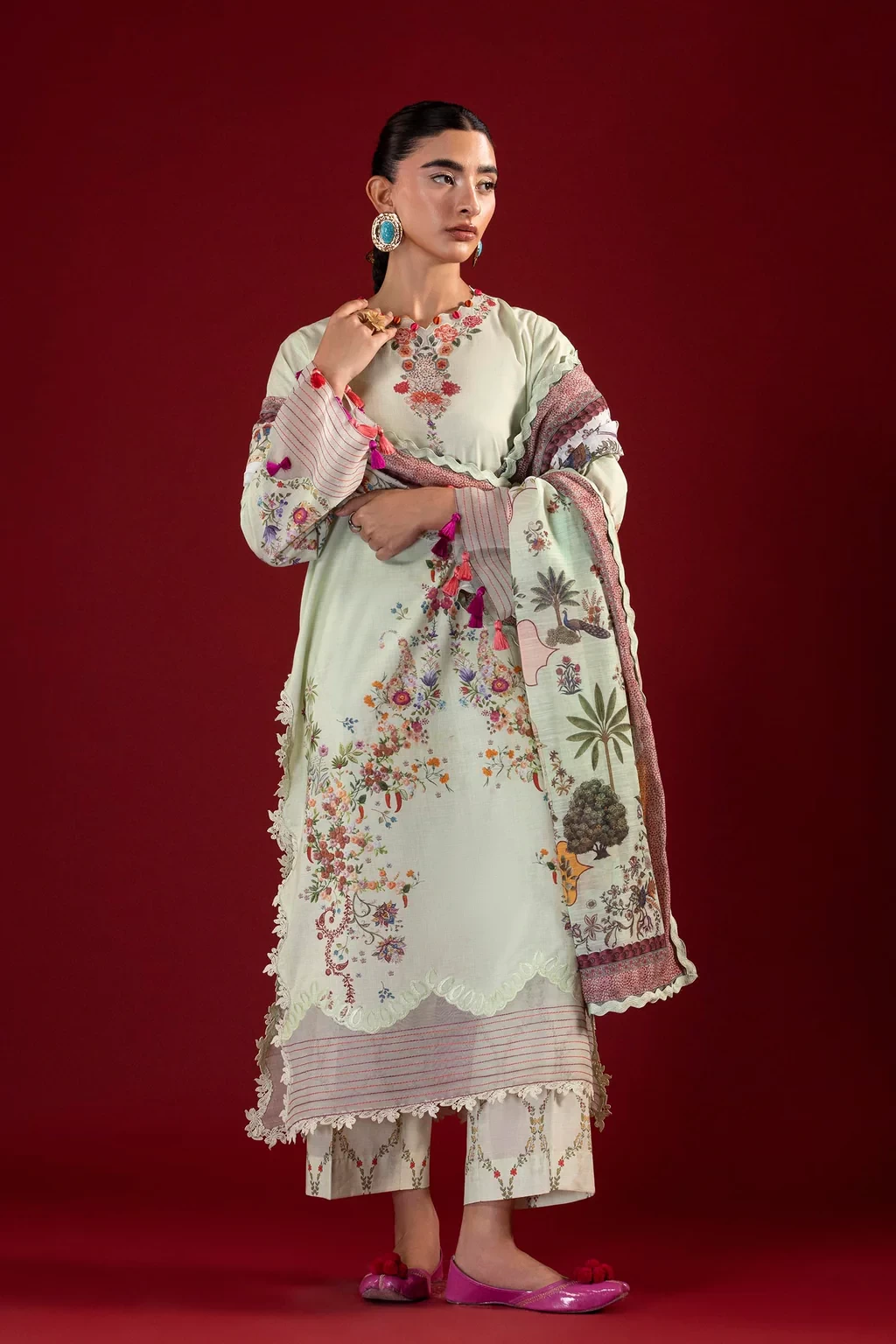 Printed 3 Piece Lawn Suit - H264-009B-3CG