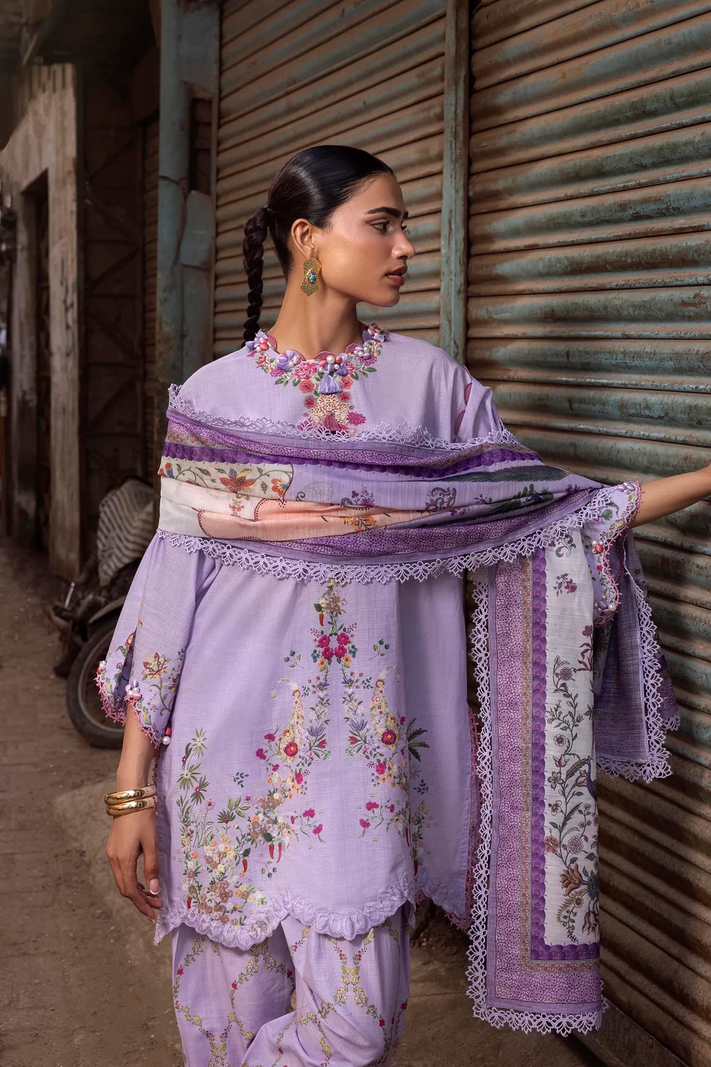 Printed 3 Piece Lawn Suit - H264-009A-3CG