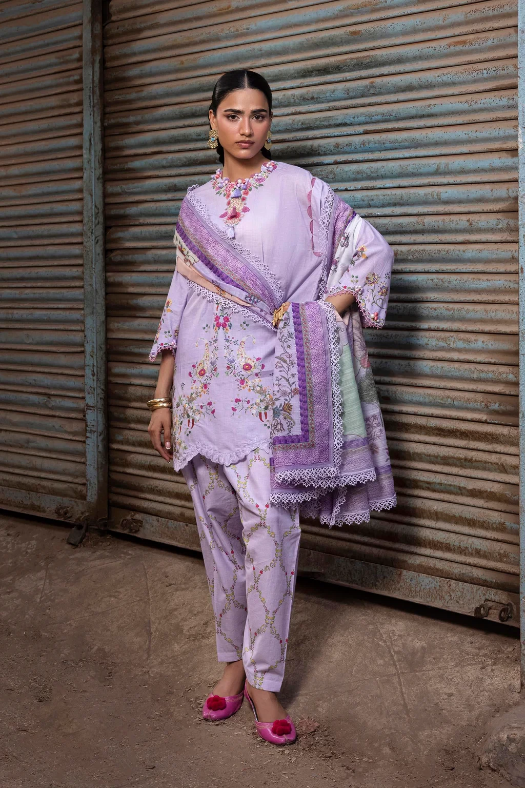 Printed 3 Piece Lawn Suit - H264-009A-3CG