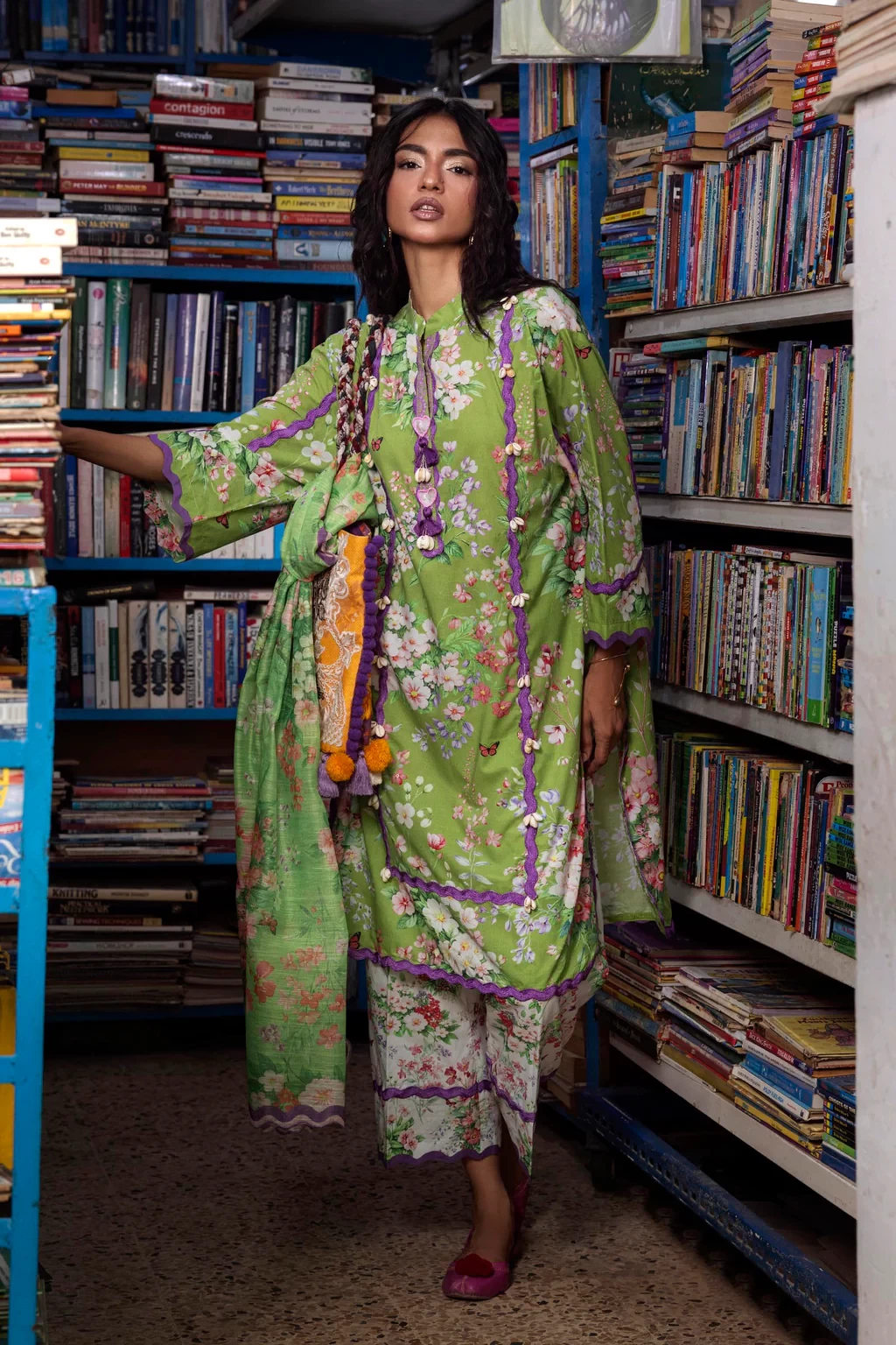 Printed 3 Piece Lawn Suit - H264-007B-3AG