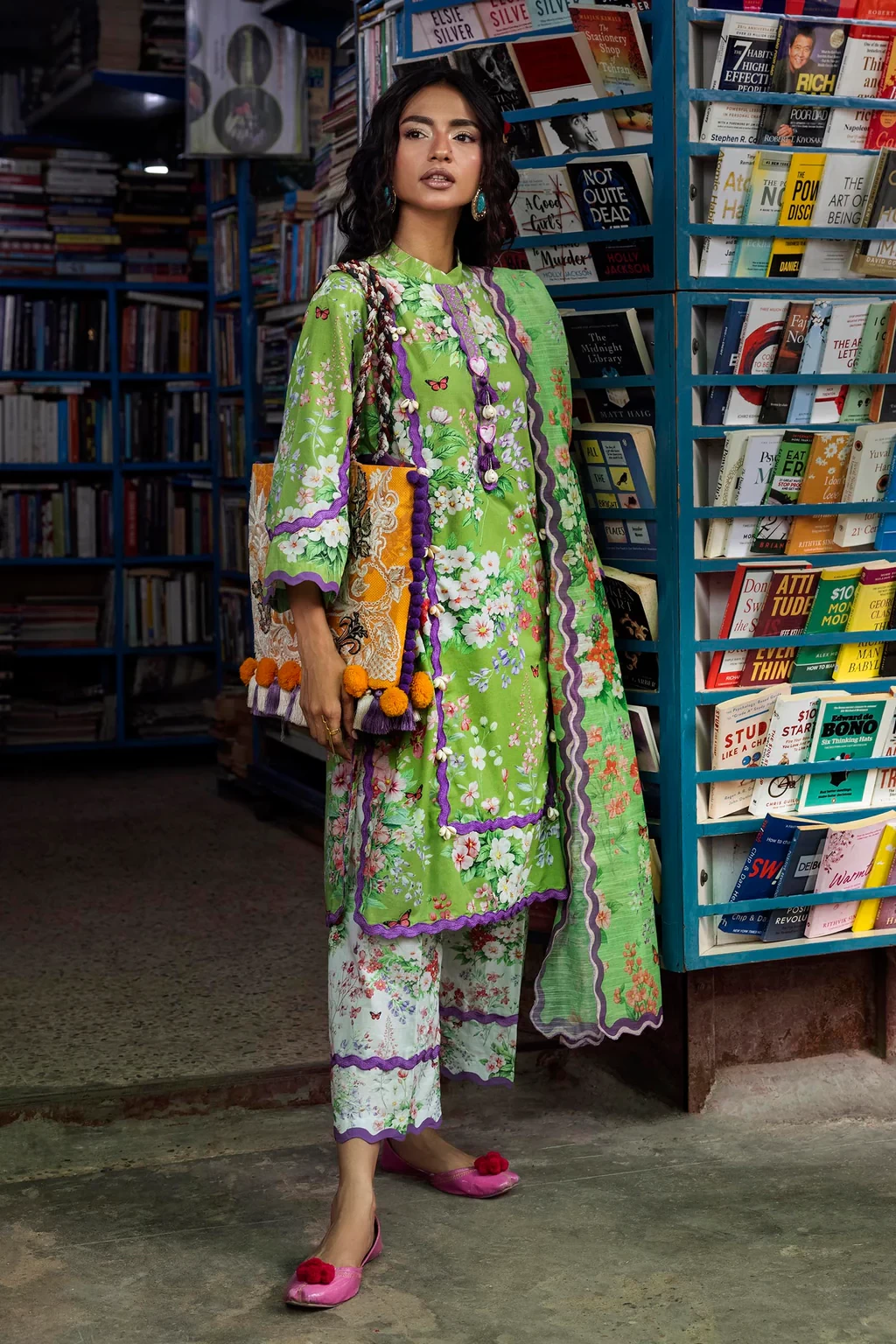 Printed 3 Piece Lawn Suit - H264-007B-3AG
