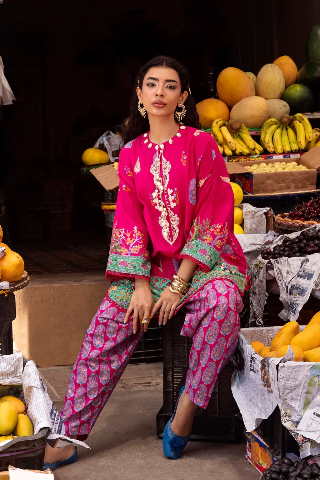 Printed 2 Piece Lawn Suit - H264-006B-2AC