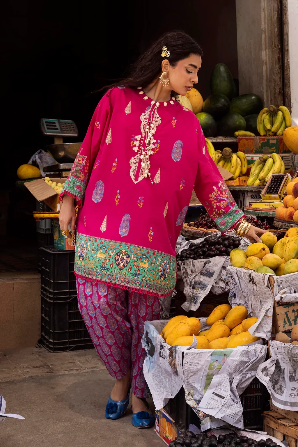Printed 2 Piece Lawn Suit - H264-006B-2AC