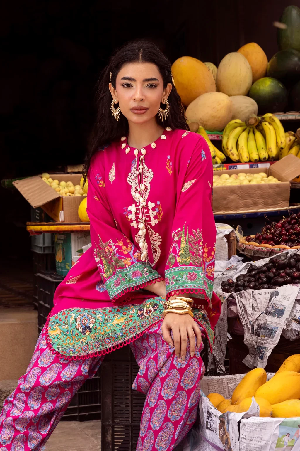 Printed 2 Piece Lawn Suit - H264-006B-2AC
