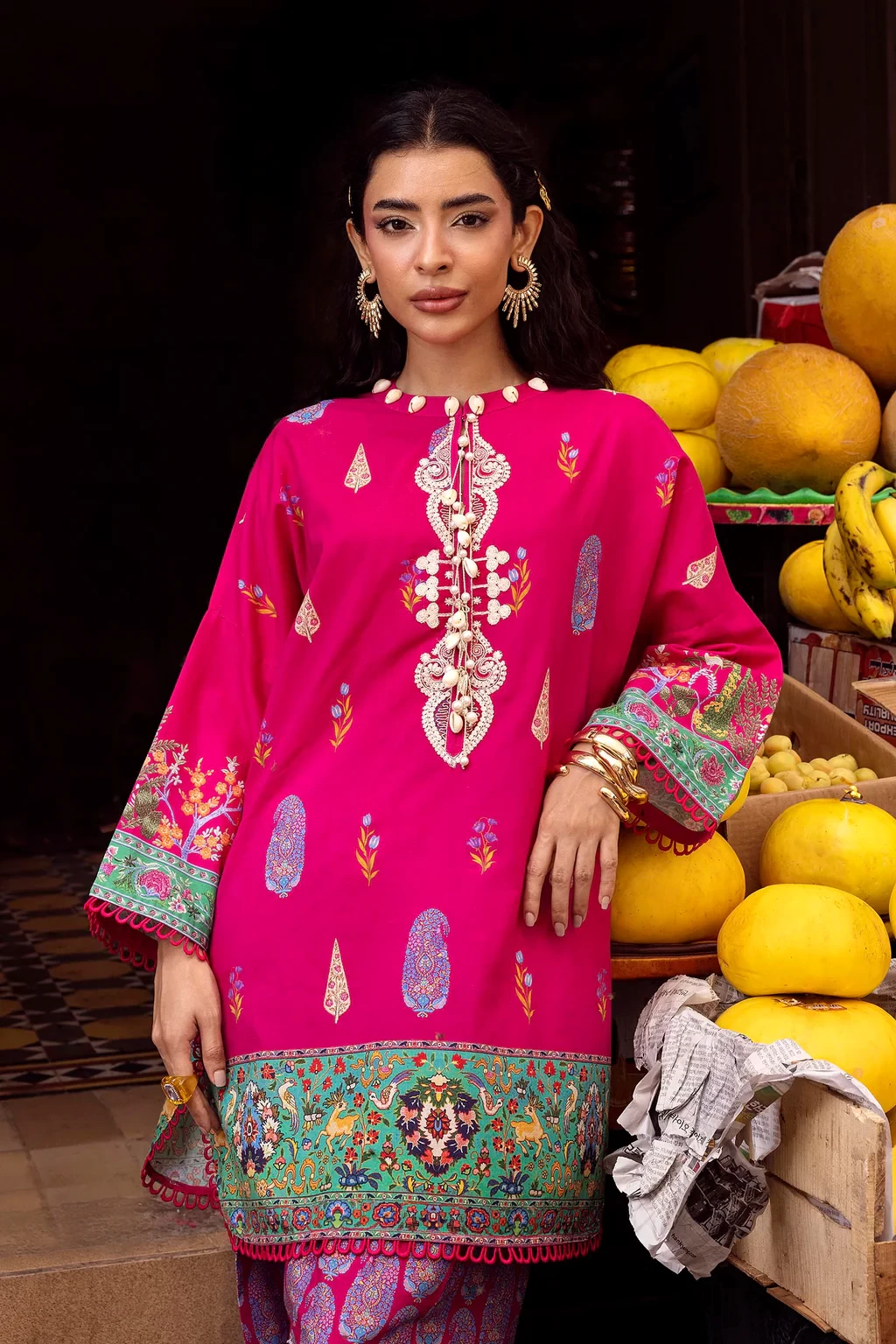 Printed 2 Piece Lawn Suit - H264-006B-2AC