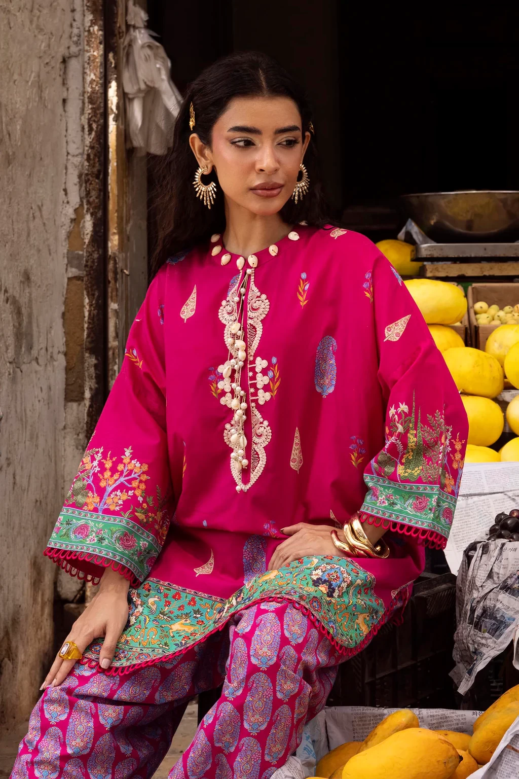 Printed 2 Piece Lawn Suit - H264-006B-2AC