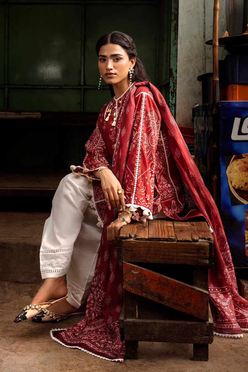 Printed 2 Piece Lawn Suit - H264-004B-2G