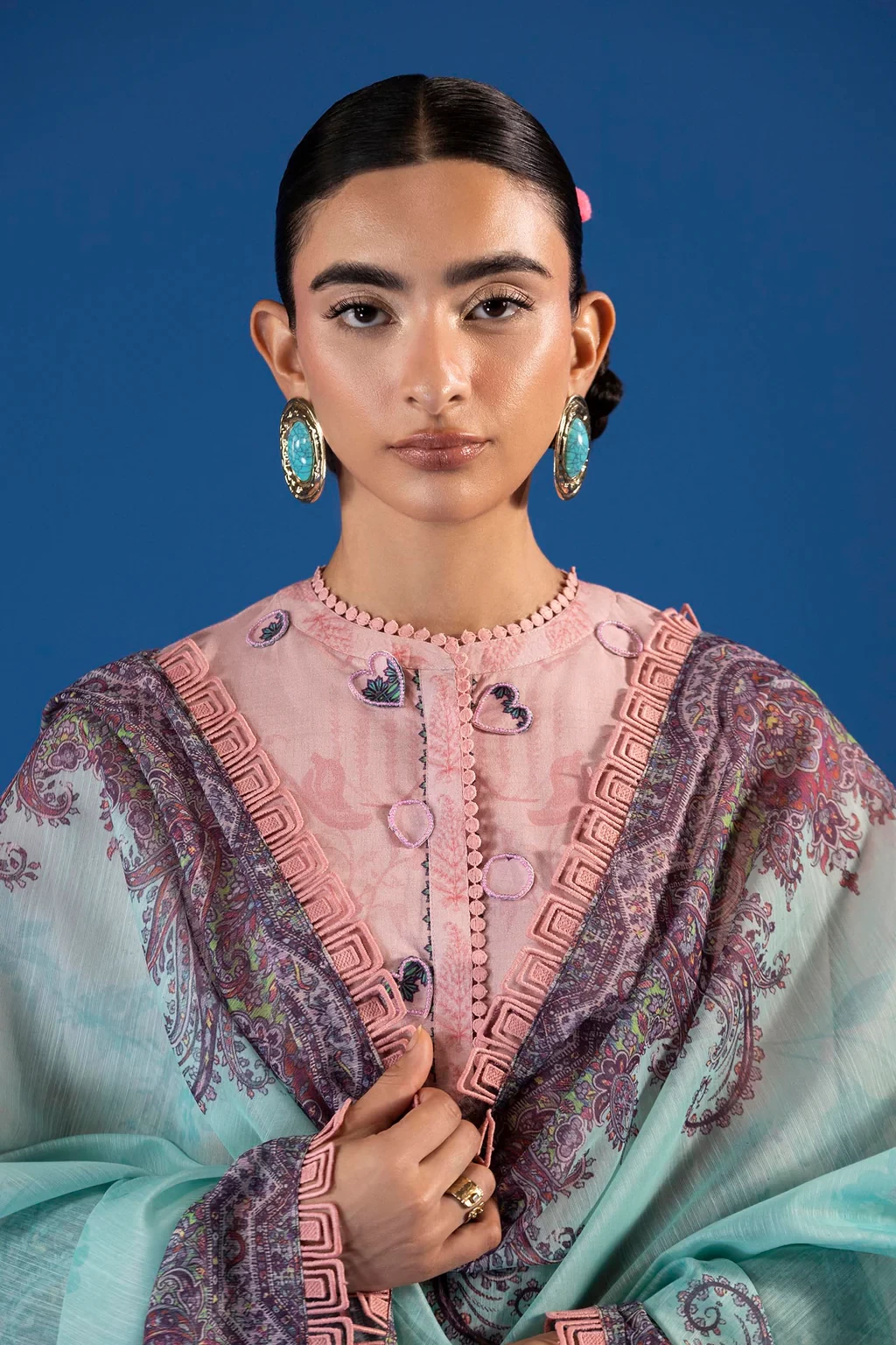 Printed 3 Piece Lawn Suit - H264-003A-3AG