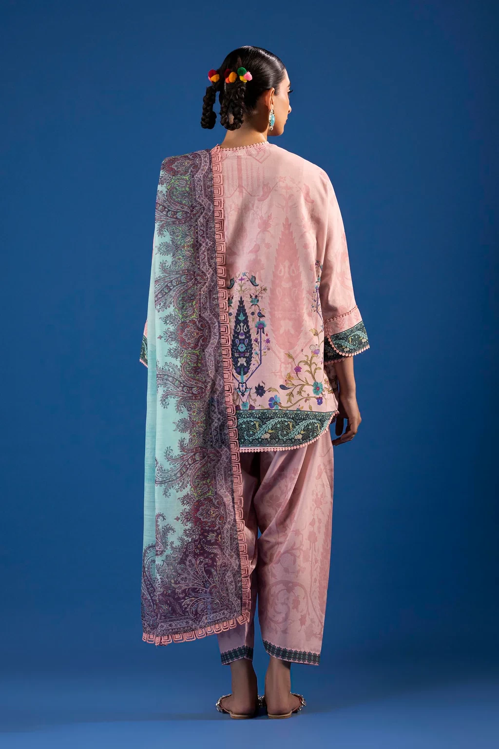 Printed 3 Piece Lawn Suit - H264-003A-3AG