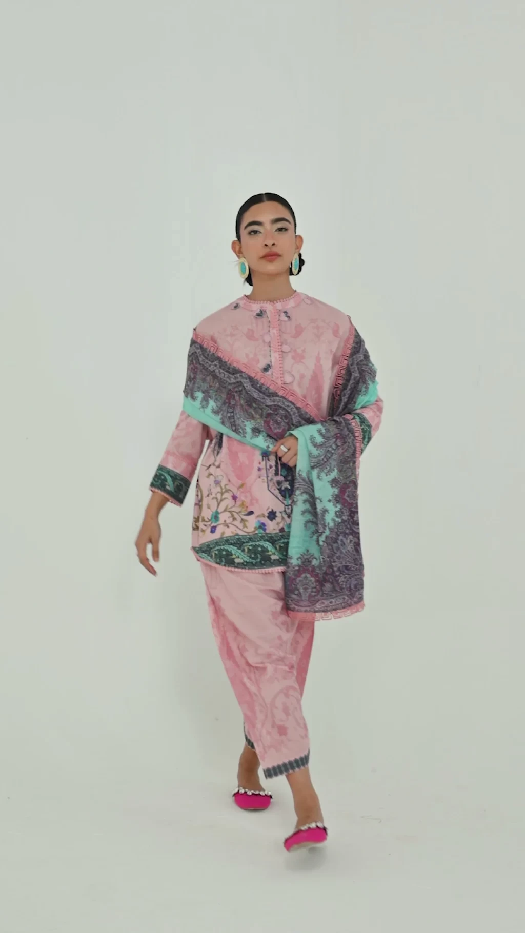 Printed 3 Piece Lawn Suit - H264-003A-3AG