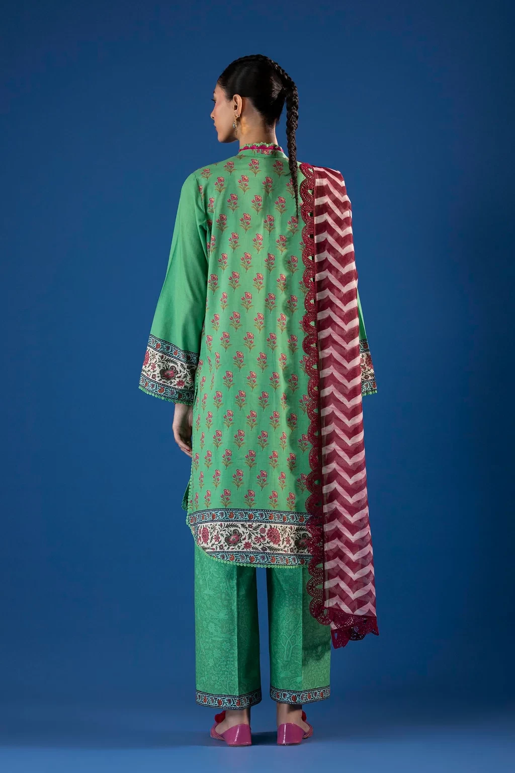 Printed 3 Piece Lawn Suit - H264-002B-3CG