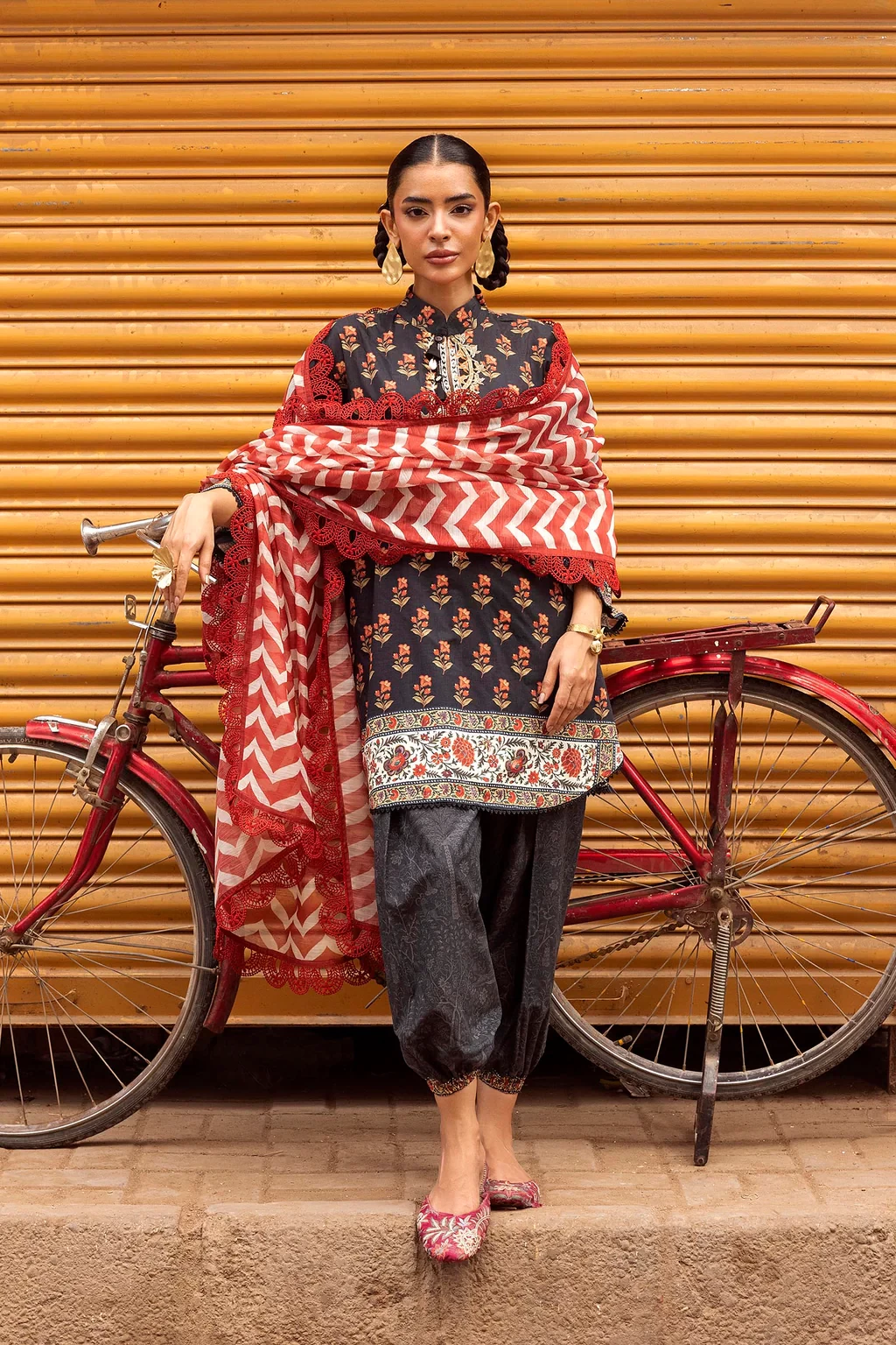 Printed 3 Piece Lawn Suit - H264-002A-3CG