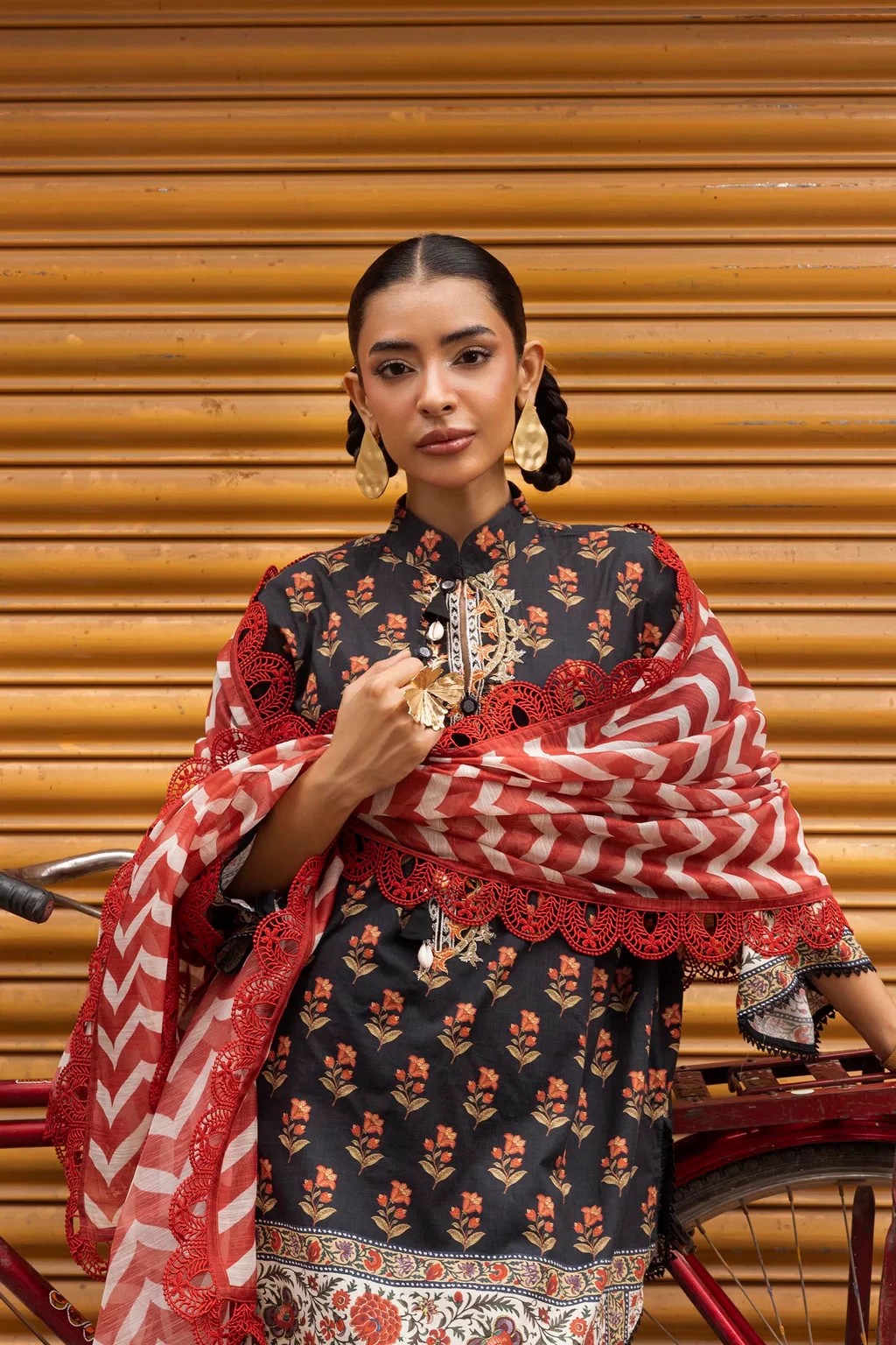 Printed 3 Piece Lawn Suit - H264-002A-3CG