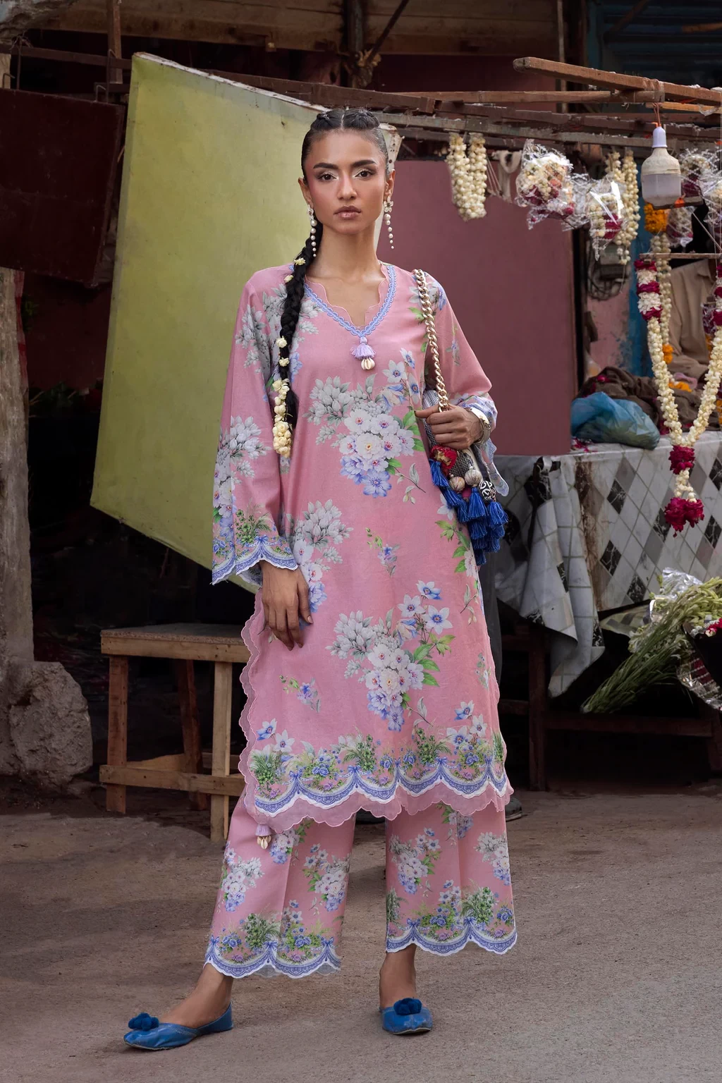 Printed 2 Piece Lawn Suit - H264-001B-2C
