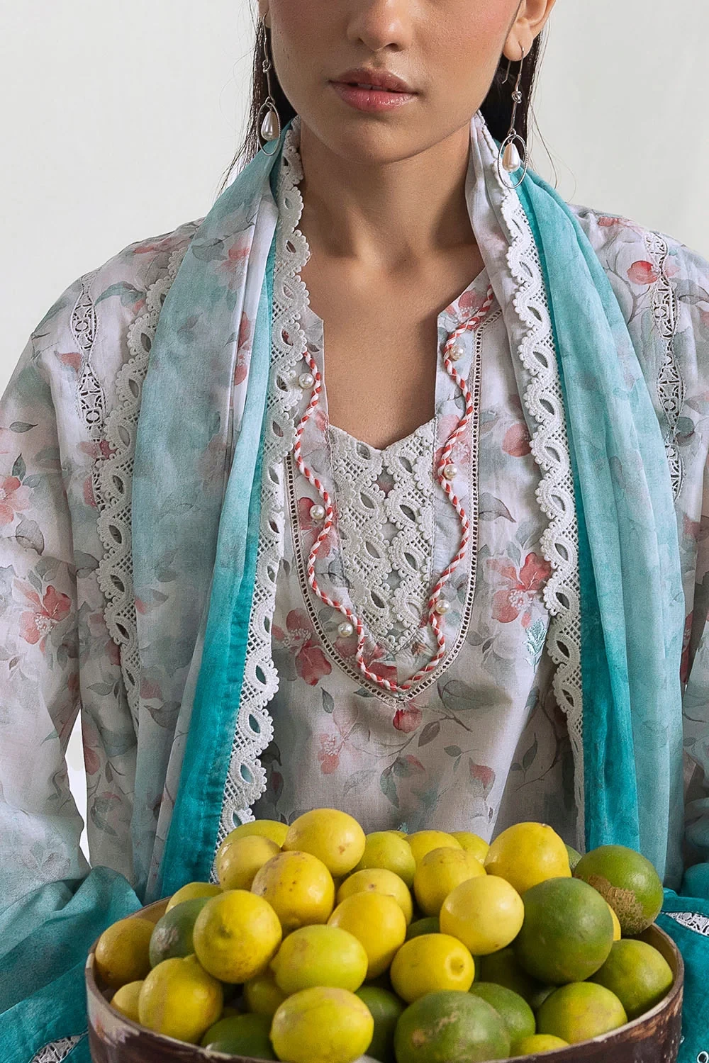 3 Piece Embroidered Printed Lawn Suit with Printed Lawn Dupatta - CL-62452