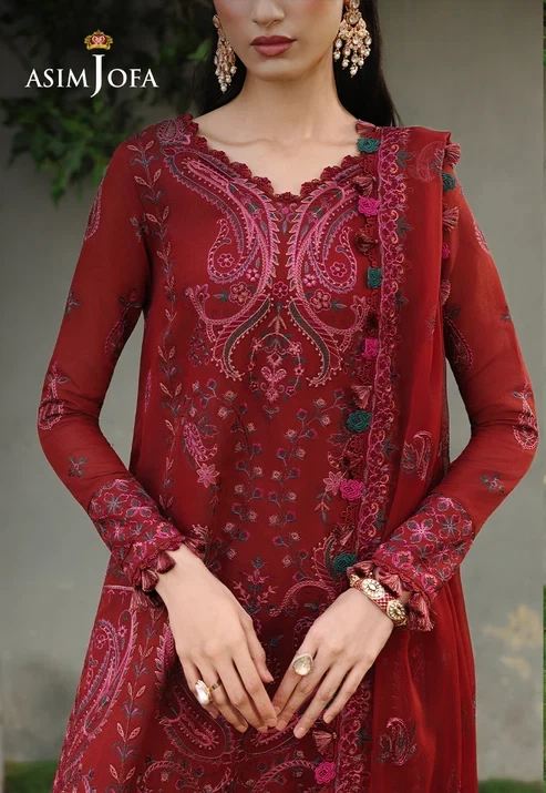 AJULC-05 Embroidered Paper Cotton 3 Pcs