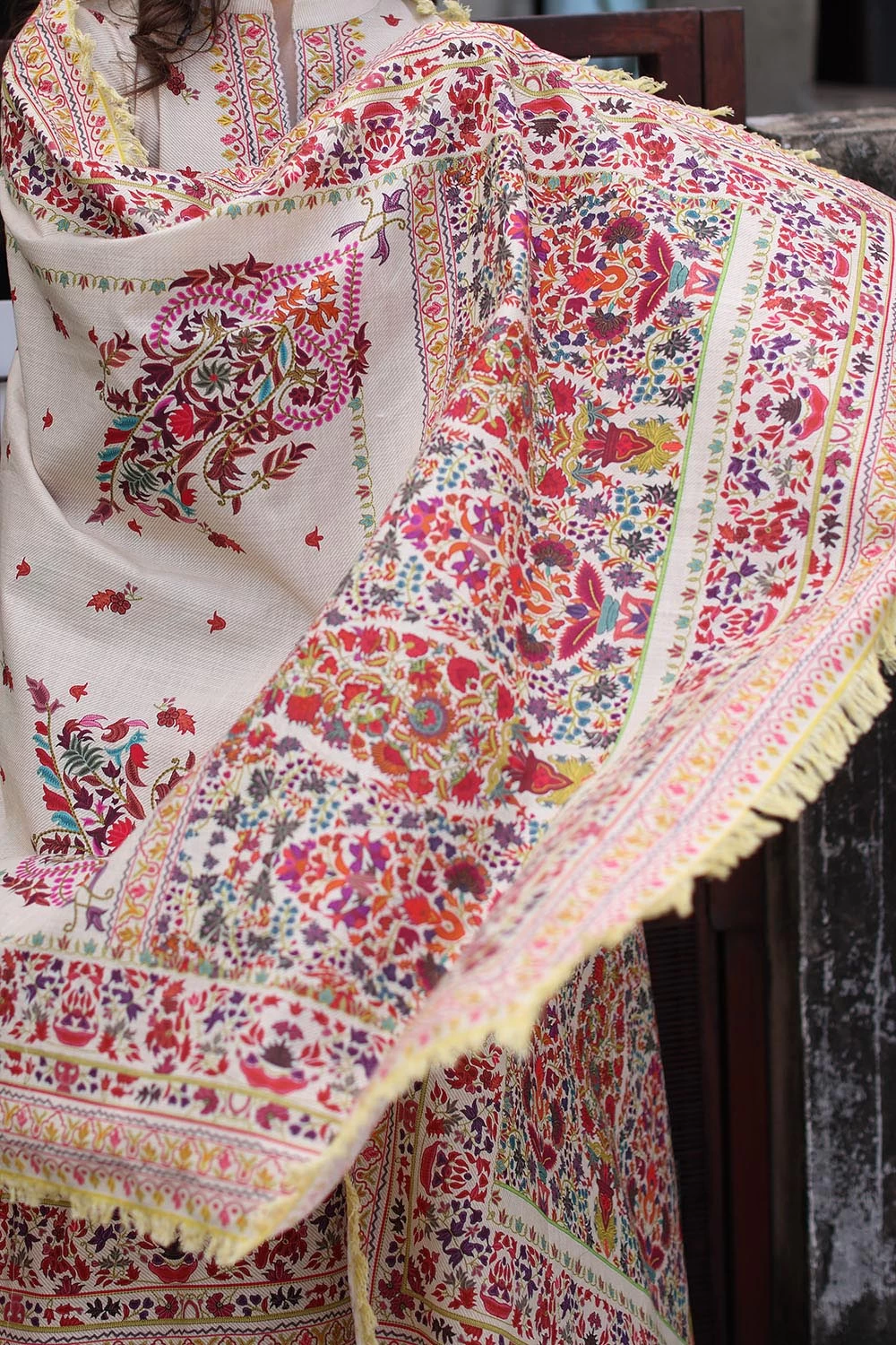 3 Piece Printed Khaddar Suit with Printed Khaddar Dupatta and Printed Trouser - 