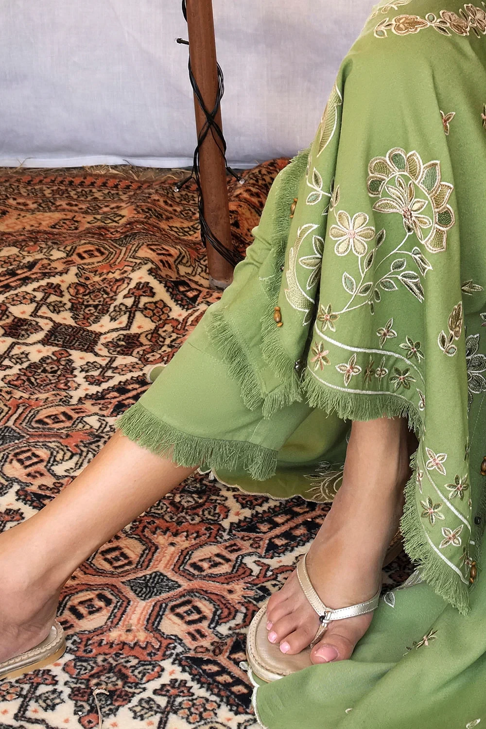 3 Piece Embroidered Karandi Suit with Embroidered Karandi Dupatta - W-FB-CW-26-4