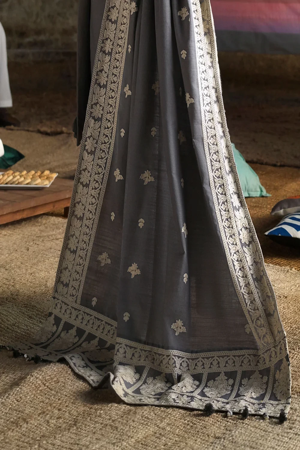 3 Piece Embroidered Khaddar Suit with Embroidered Khaddar Dupatta - W-FB-CW-26-4