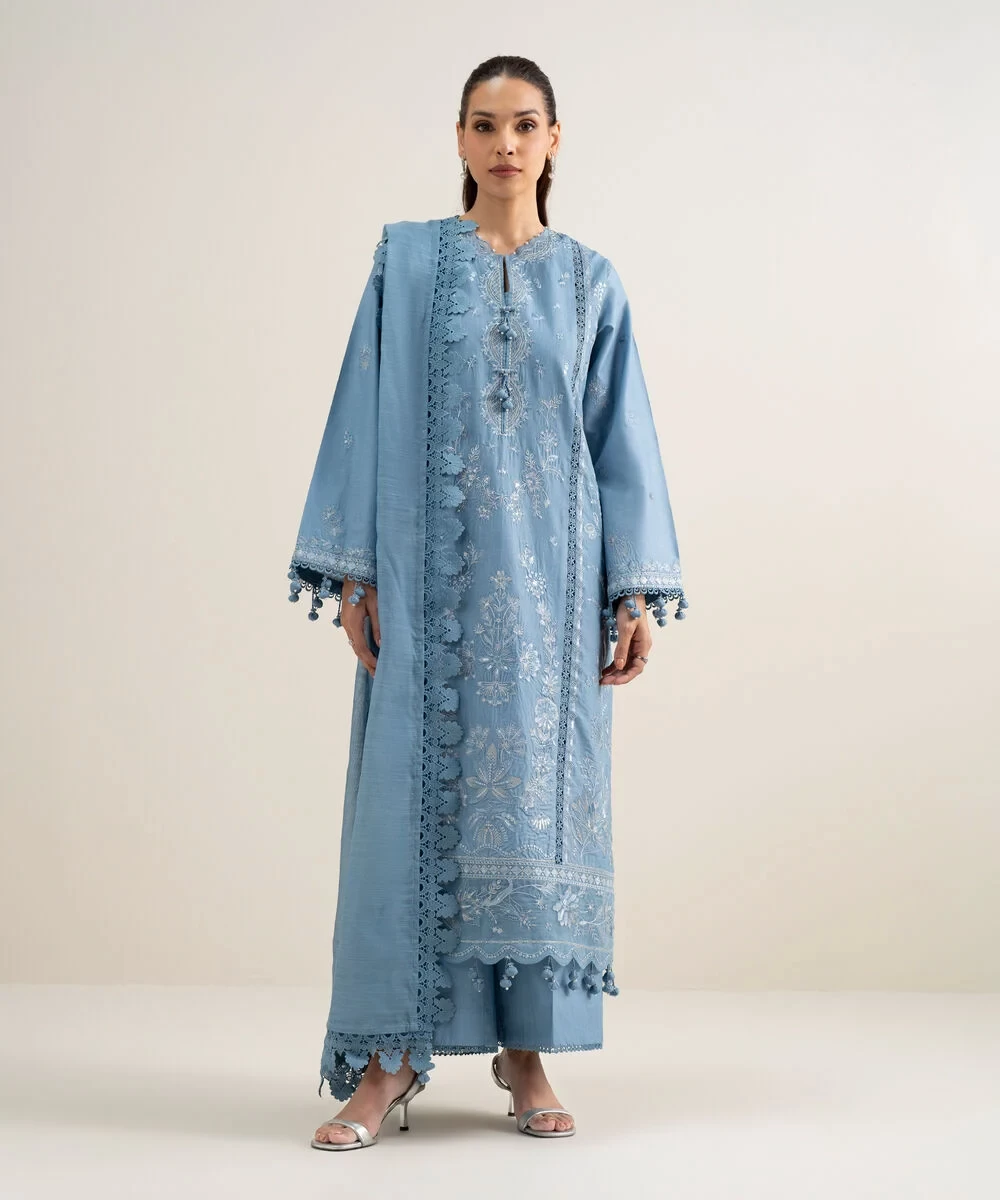3 Piece Embroidered Lawn Suit - 3PESUS26V416