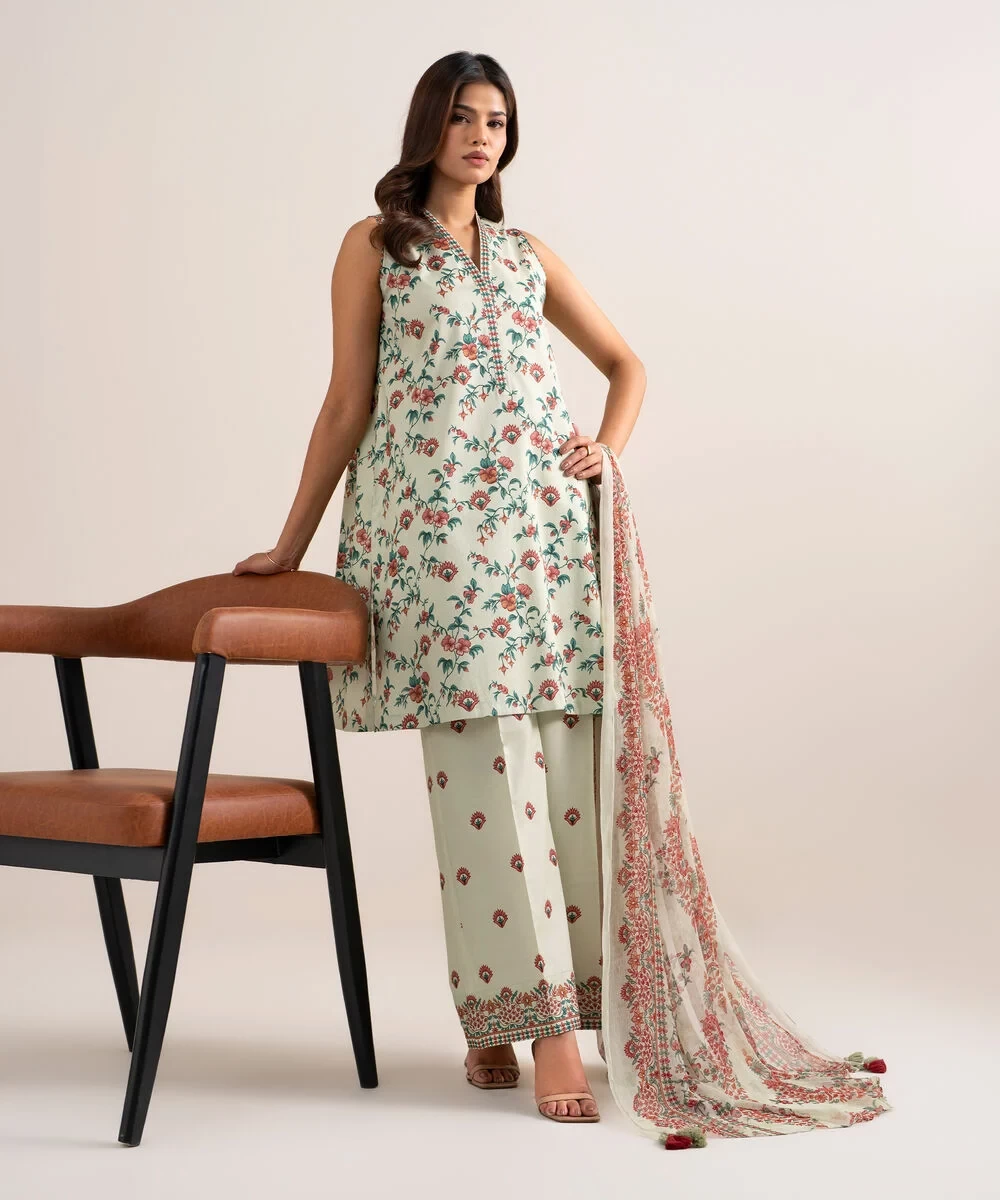 3 Piece Printed Lawn Suit  - U3PDYS26V615