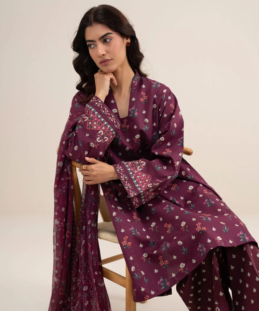 3 Piece - Printed Lawn Suit - U3PDYS26V613