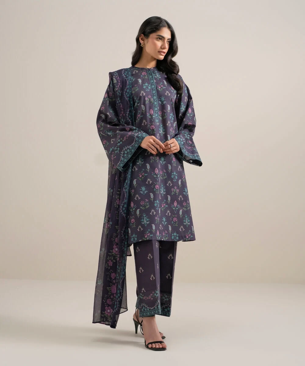 3 Piece - Printed Lawn Suit - U3PDYS26V616