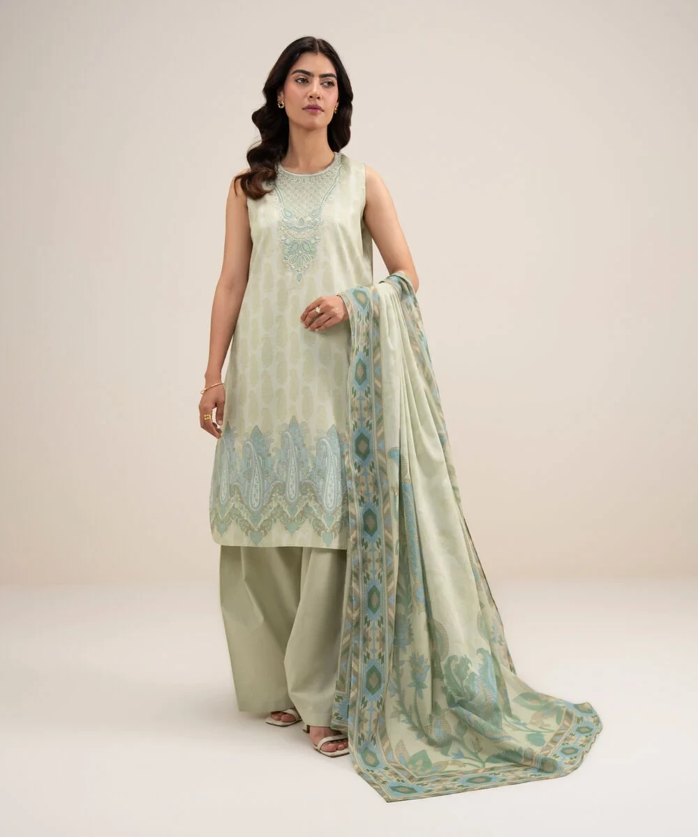 3 Piece - Embroidered Lawn Suit - 2TEDYS26V655