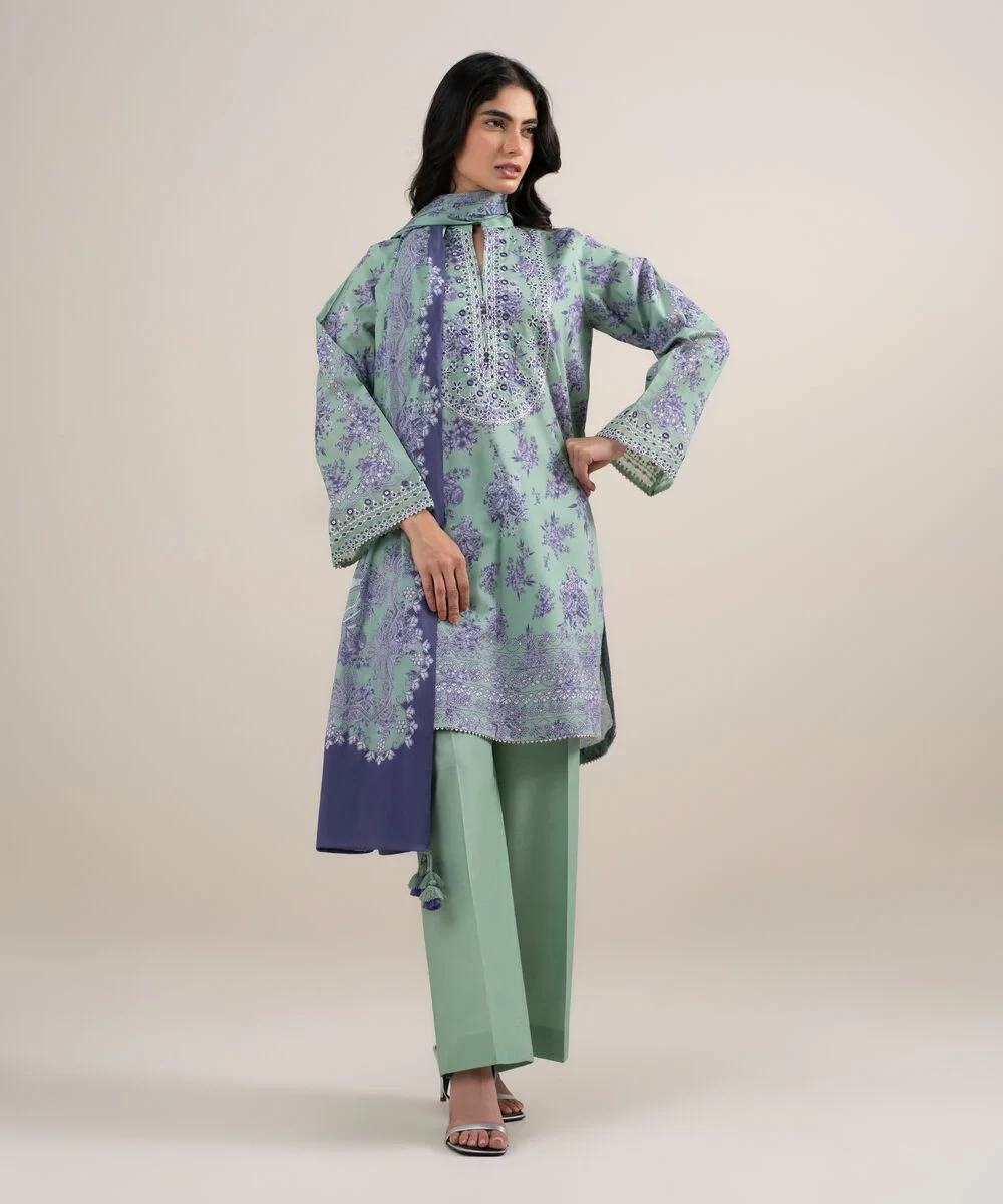 3 Piece - Embroidered Lawn Suit - 2DEDYS26V652