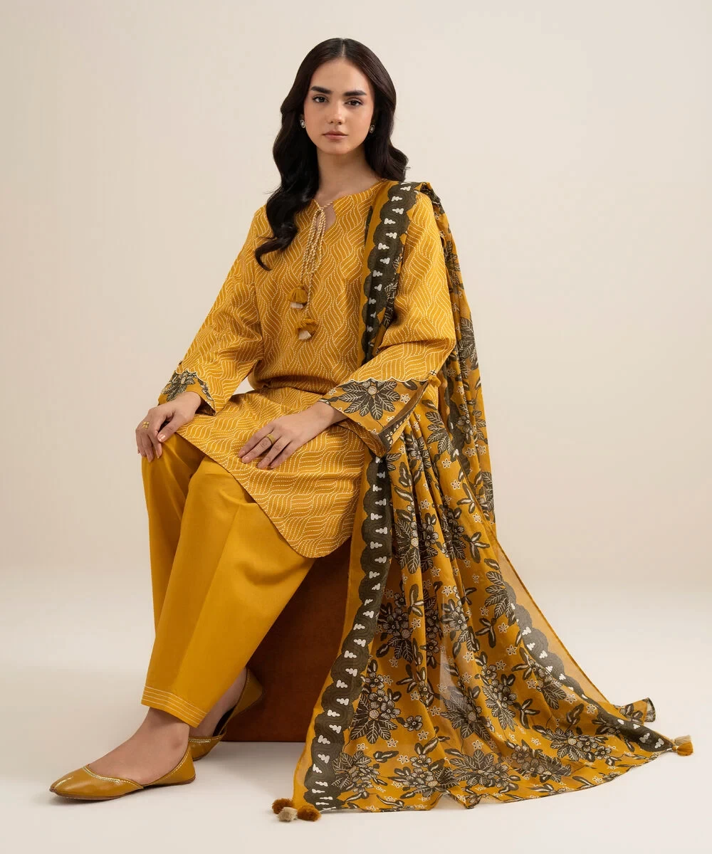 3 Piece - Printed Lawn Suit -  U3PDDS26V631