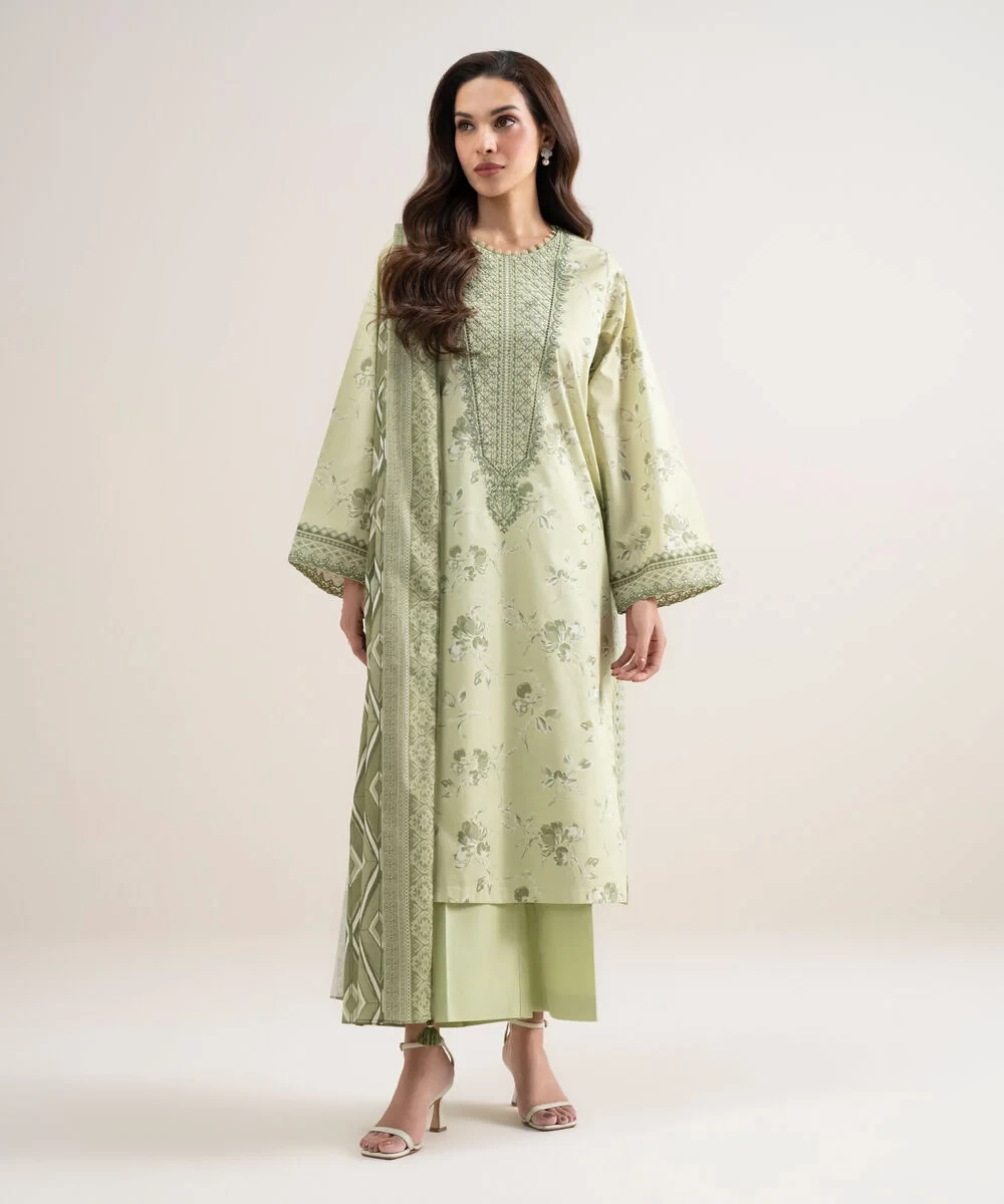 3 Piece - Embroidered Lawn Suit -  2DEDYS26V641