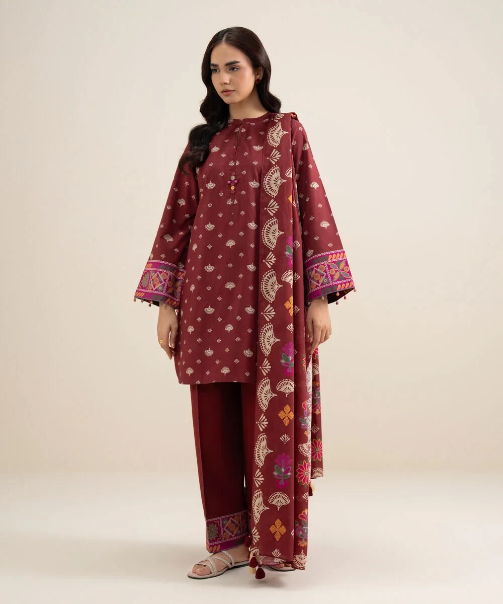 3 Piece - Printed Lawn Suit - U3PDYS26V620