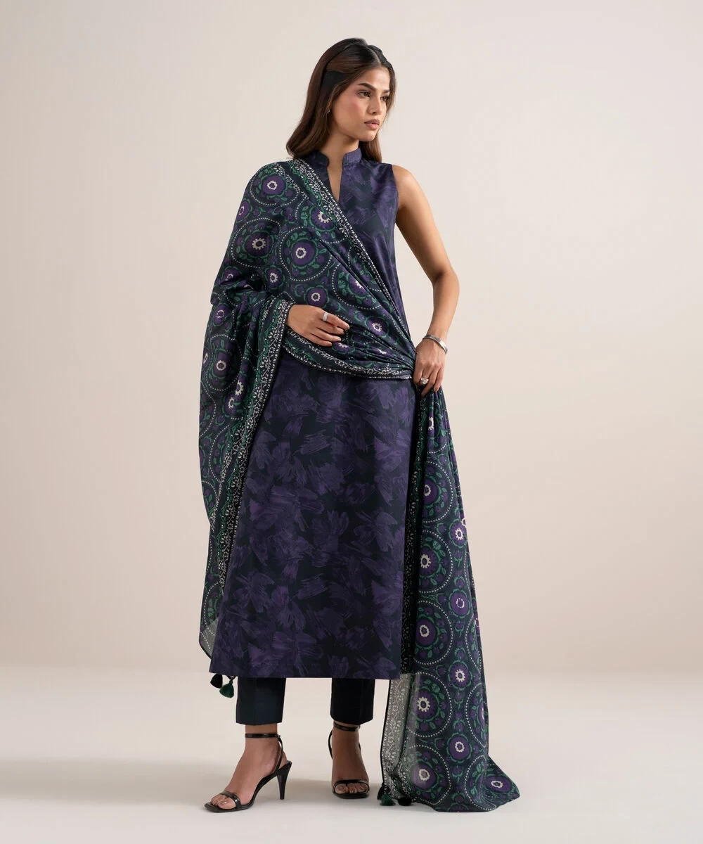 3 Piece - Printed Lawn Suit - U3PDYS26V612