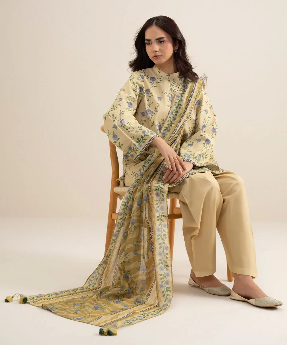 3 Piece - Printed Lawn Suit - U3PDDS26V610