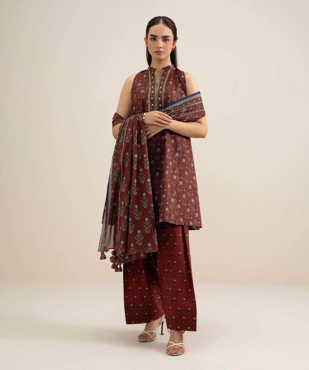 3 Piece - Printed Lawn Suit - U3PDDS26V617