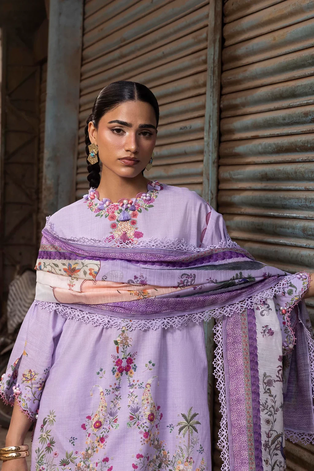 Printed 3 Piece Lawn Suit - H264-009A-3CG