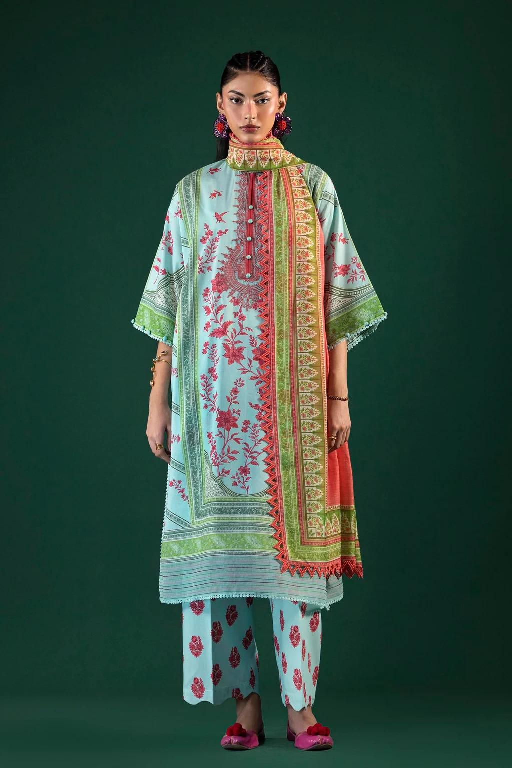 Printed 3 Piece Lawn Suit - H264-008A-3CG