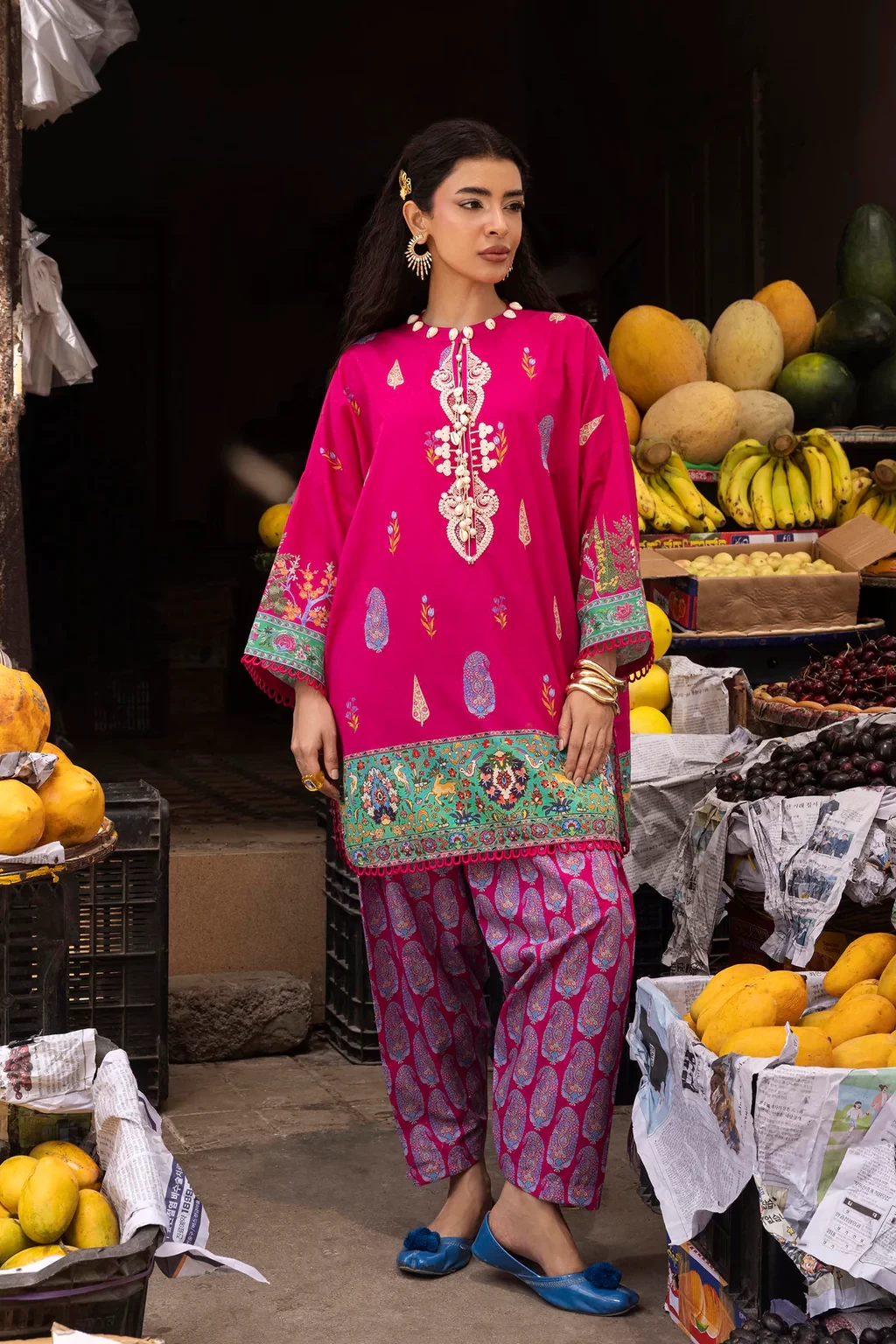 Printed 2 Piece Lawn Suit - H264-006B-2AC