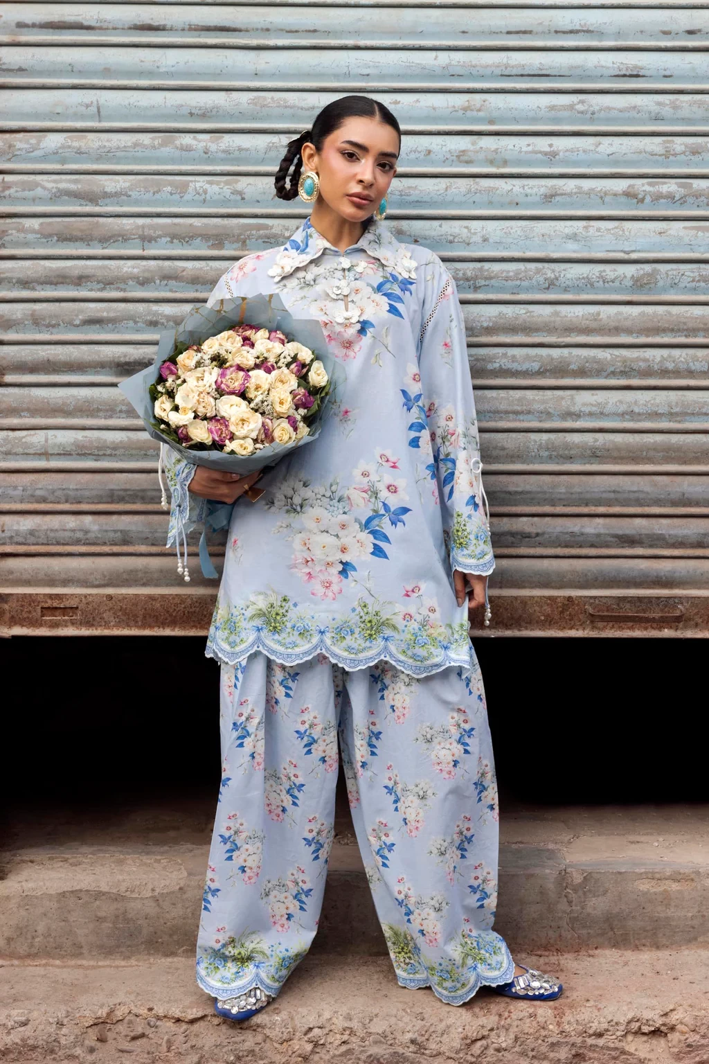Printed 2 Piece Lawn Suit - H264-001A-2C