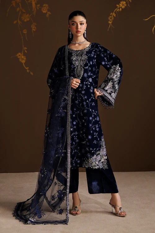 EMBROIDERED VELVET UF-4555