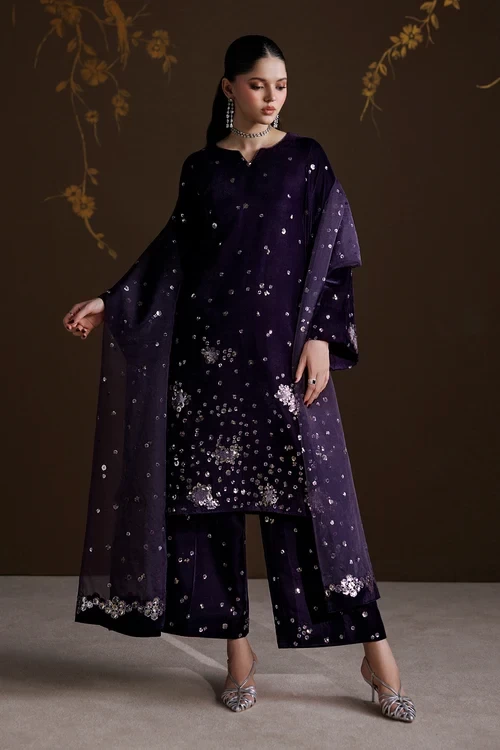 EMBROIDERED VELVET UF-4549
